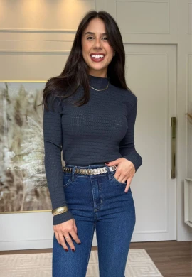 BLUSA DE MODAL MARI - COSH JEANS - Chumbo