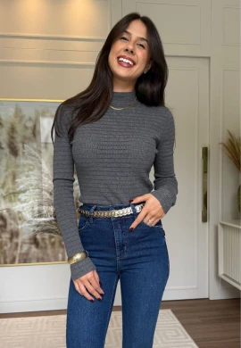 BLUSA DE MODAL MARI - COSH JEANS - Cinza