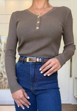 BLUSA DE MODAL YASMIN - COSH JEANS - Cafe