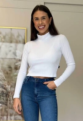 BLUSA FEMININA CANELADA - COSH JEANS - Branco