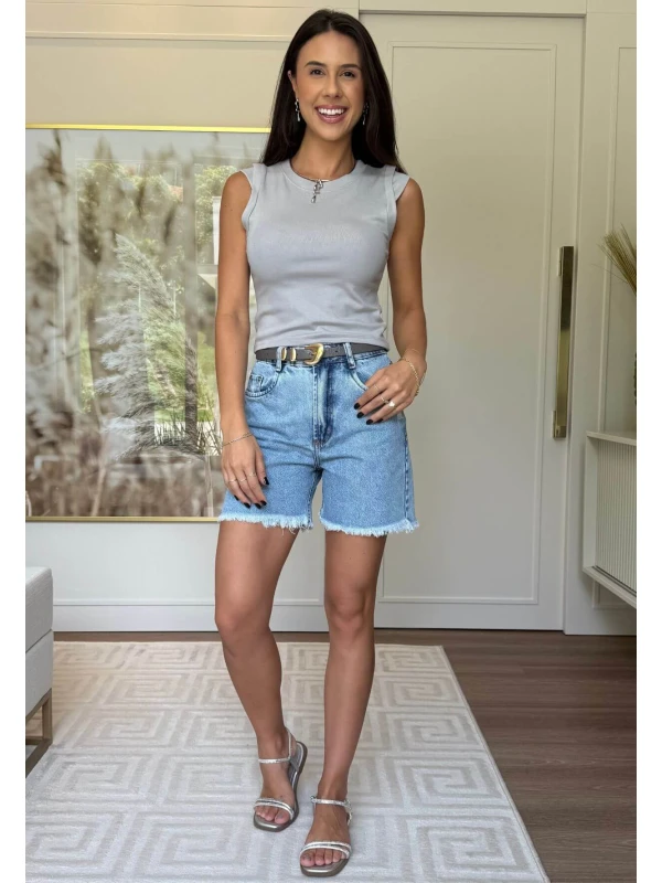 BLUSA FEMININA DUDA - COSH JEANS - Cinza