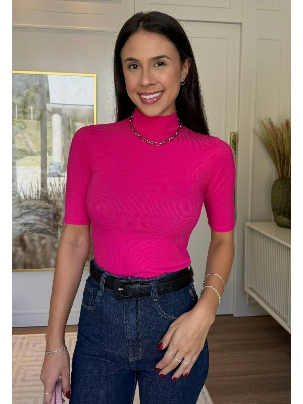 BLUSA FEMININA GOLA ALTA CATIA - COSH - Pink