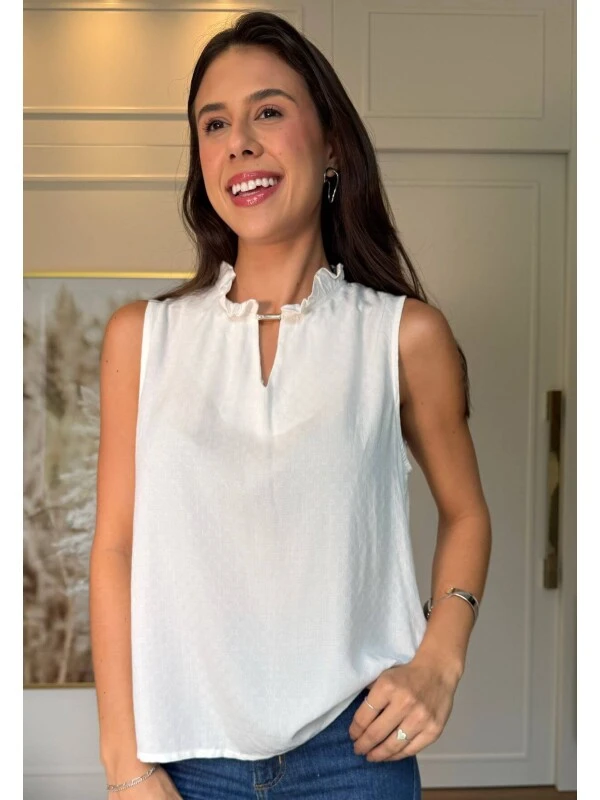 BLUSA FEMININA HADASSA - COSH JEANS - Branco