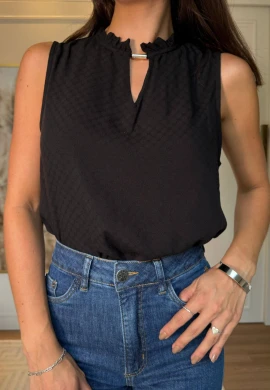 BLUSA FEMININA HADASSA - COSH JEANS - Preto