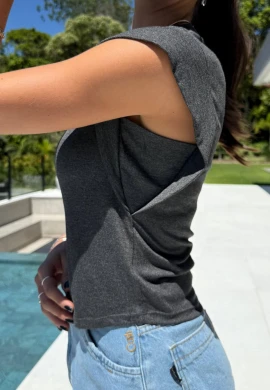 BLUSA FEMININA LEANDRA - COSH JEANS - Cinza