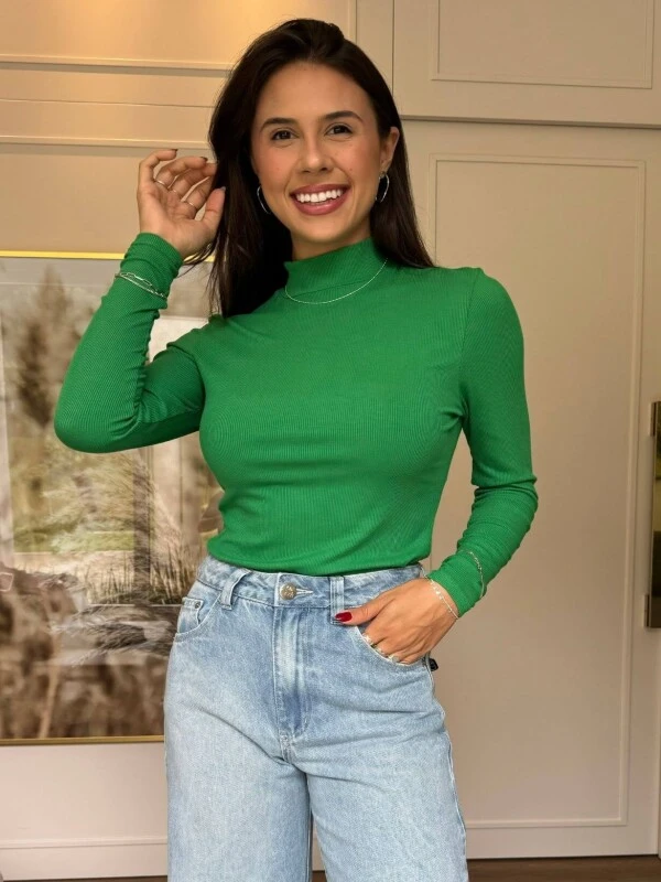 BLUSA FEMININA MANGA LONGA MARIELE - COSH - Verde