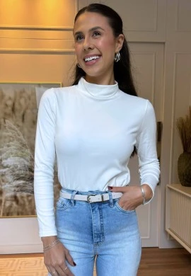 BLUSA FEMININA MANGA LONGA SULA - COSH JEANS - Branco