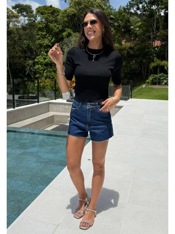 BLUSA FEMININA MODAL FRESH VIVIANE - COSH JEANS - Preto