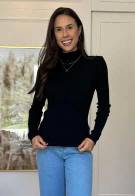 BLUSA FEMININA MODAL VALENTINA - COSH JEANS - Preto