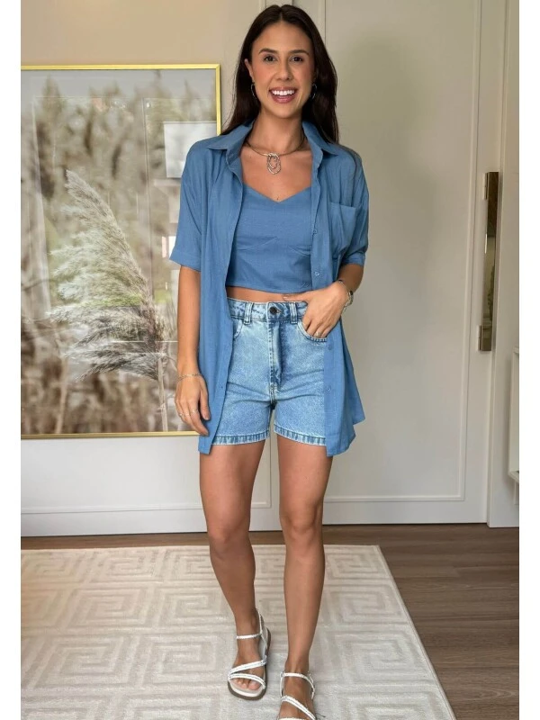BLUSA FEMININA PAULINA - COSH JEANS - Jeans