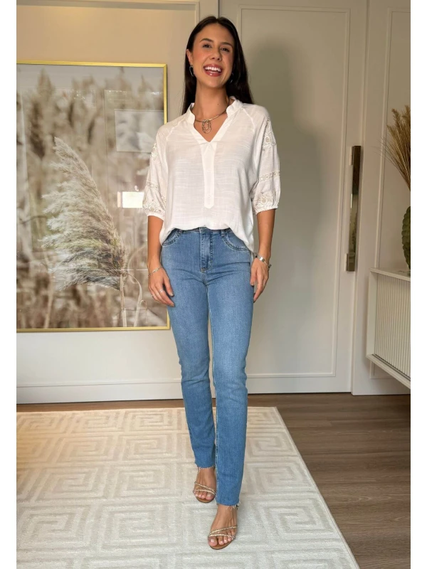 BLUSA FEMININA PEROLA - COSH JEANS - Off white