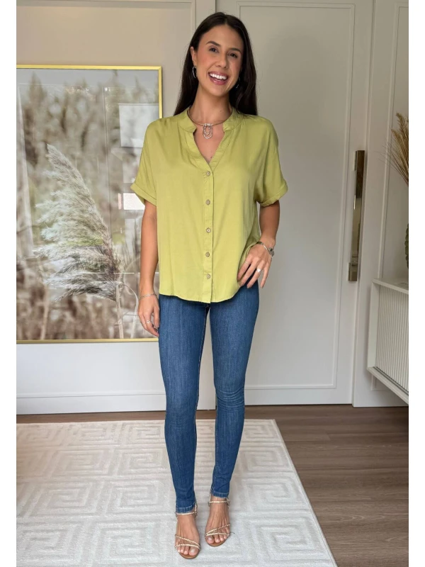BLUSA FEMININA VALENTINA - COSH JEANS - Abacate
