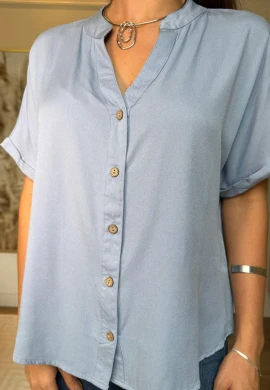 BLUSA FEMININA VALENTINA - COSH JEANS - Celeste