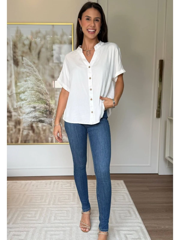 BLUSA FEMININA VALENTINA - COSH JEANS - Off white