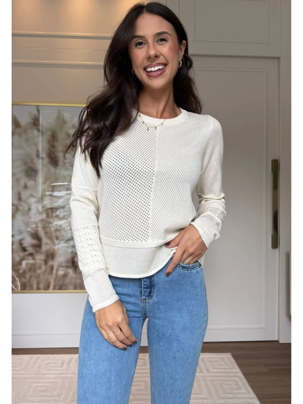 BLUSA GEANE MODAL - COSH JEANS - Creme