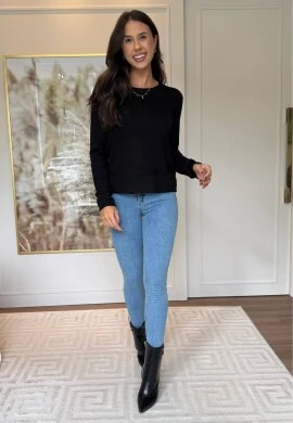BLUSA GEANE MODAL - COSH JEANS - Preto
