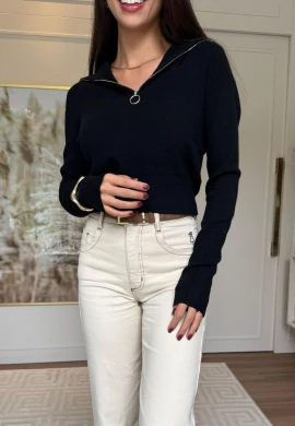 BLUSA JULIANA ZIPER - COSH JEANS - Preto
