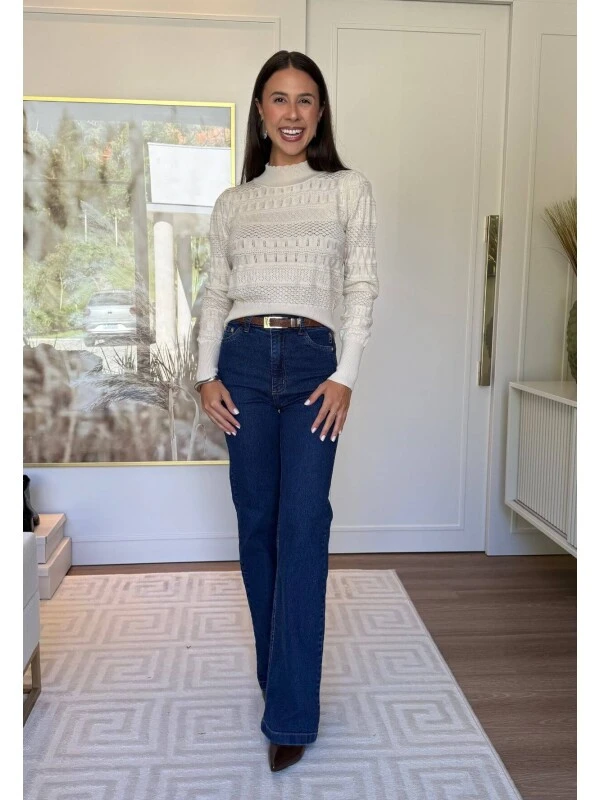 BLUSA DE TRICÔ KIARA- COSH JEANS - Bege