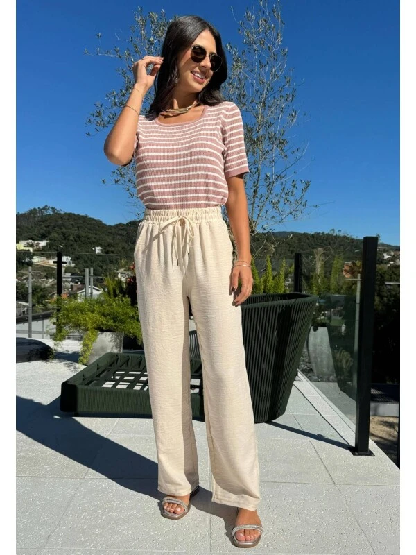BLUSA LISTRADA FEMININA CANELADA - COSH - Rose