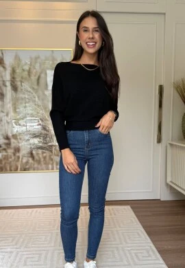 BLUSA LUCINDA CROPPED - COSH JEANS - Preto
