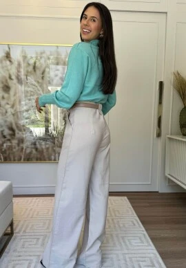 BLUSA MANGA BUFANTE SOLANGE - COSH JEANS - Verde claro