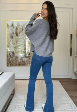 BLUSA MANGA MORCEGO JESSI - COSH JEANS - Cinza esc.