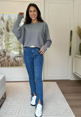BLUSA MANGA MORCEGO JESSI - COSH JEANS - Cinza esc.