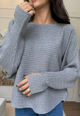 BLUSA MANGA MORCEGO JESSI - COSH JEANS - Cinza esc.