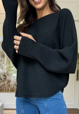 BLUSA MANGA MORCEGO JESSI - COSH JEANS - Preto