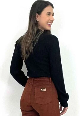 BLUSA MODAL BASICA FEMININA  COSH JEANS - Preto