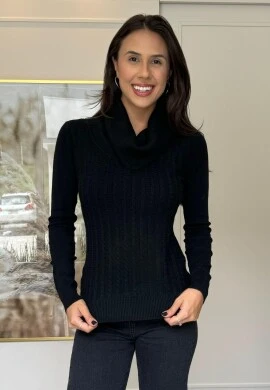 BLUSA MODAL BÁSICA MONIQUE - COSH JEANS - Preto