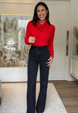 BLUSA MODAL BÁSICA MONIQUE - COSH JEANS - Vermelho