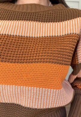 BLUSA MODAL LISTRAS - COSH JEANS - Laranja