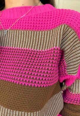 BLUSA MODAL LISTRAS - COSH JEANS - Pink