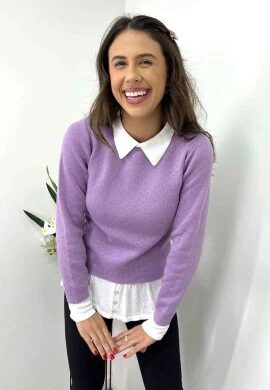 BLUSA MODAL MINIE FEMININA - COSH JEANS - Lilas