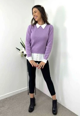 BLUSA MODAL MINIE FEMININA - COSH JEANS - Lilas