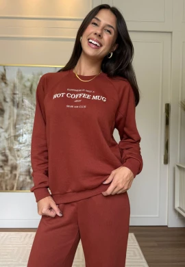 BLUSA MOLETOM COFFEE - COSH JEANS - Argila