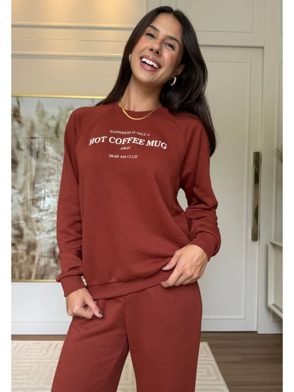 BLUSA MOLETOM COFFEE - COSH JEANS - Argila