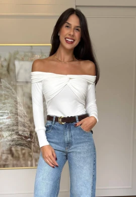 BLUSA OMBRO A OMBRO NICOLE - COSH JEANS - Off white