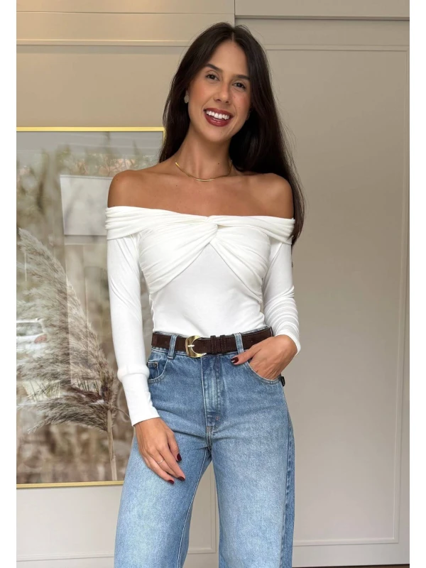 BLUSA OMBRO A OMBRO NICOLE - COSH JEANS - Off white