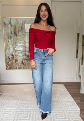 BLUSA OMBRO A OMBRO NICOLE - COSH JEANS - Vermelho