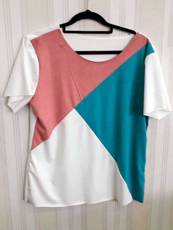 BLUSA SUEDE RECORTES - COSH JEANS - Branco