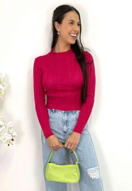 BLUSA TRANÇANDA DE TRICOT  COSH JEANS - Pink