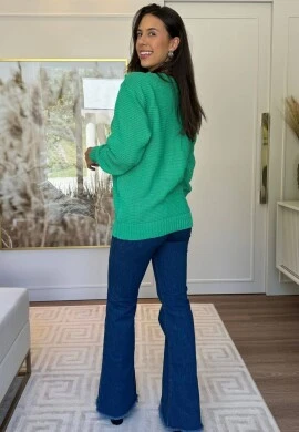 BLUSA TRICÔ BOLINHAS - COSH JEANS - Verde
