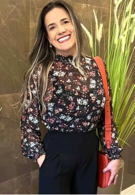 BLUSA TULE FEMININA PARADO NO AR  COSH JEANS - Preto