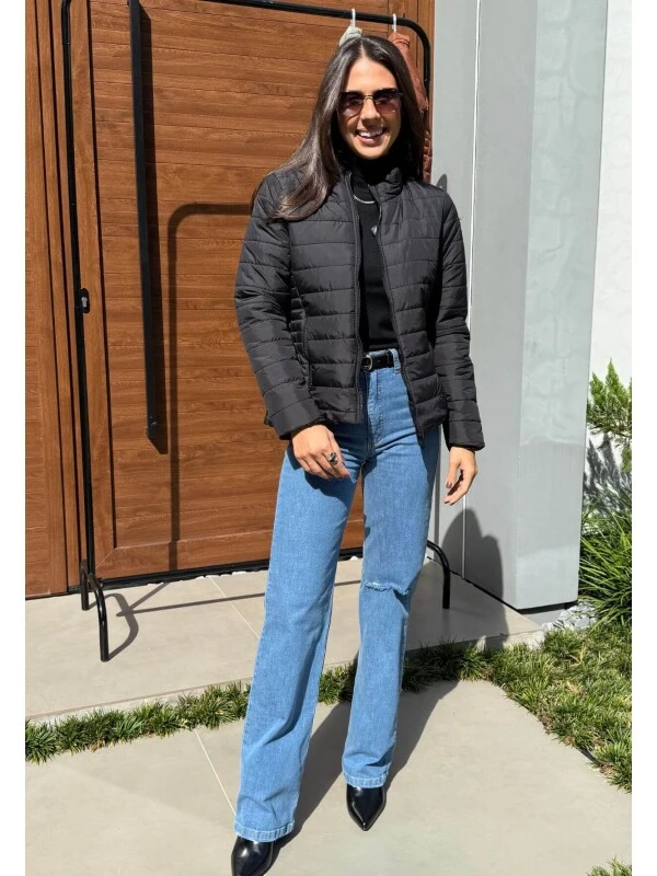 BOBOJACO ANA PUFFER C/ FORRO - COSH JEANS - Preto