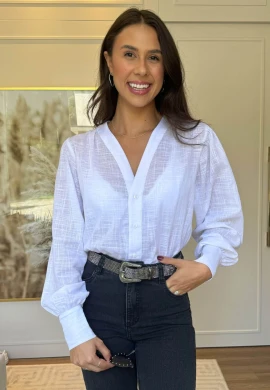 BODY CAMISA GABRIELA - COSH JEANS - Branco