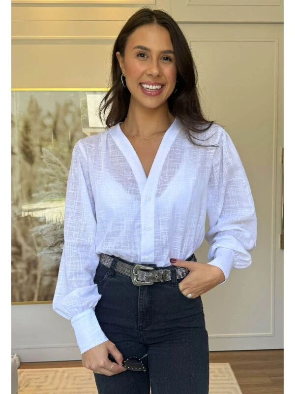 BODY CAMISA GABRIELA - COSH JEANS - Branco