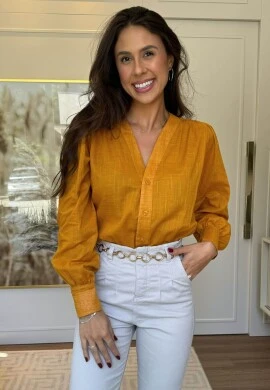 BODY CAMISA GABRIELA - COSH JEANS - Mostarda