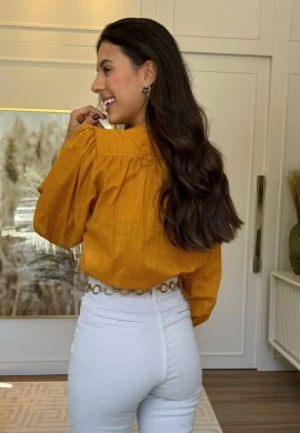 BODY CAMISA GABRIELA - COSH JEANS - Mostarda